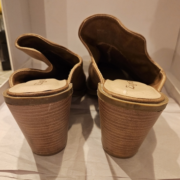 Womens 10 heel boot brown Zigisoho mule block heels western - Picture 5 of 6